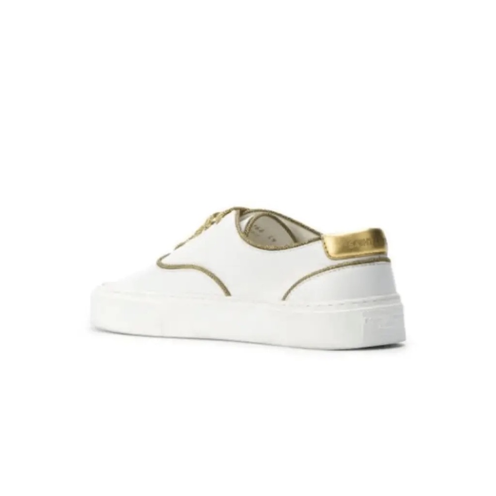 Saint Laurent White and Gold Sneakers - Picture 7 of 10